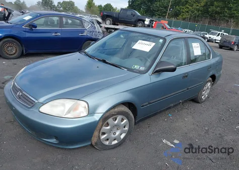 2000 Honda Civic Lx из США, поврежденный, VIN 2HGEJ6675YH599982